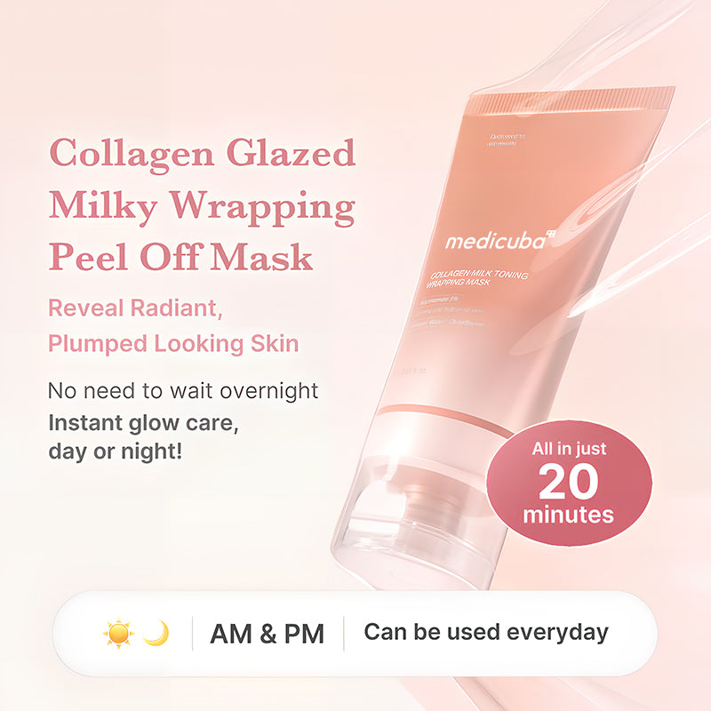 🔥Last Day 70% Off-Milky Glow Lock Collagen Duo l Wrapping Mask (20-Min Use) + Booster Milk Serum