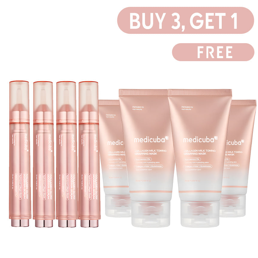 🔥Last Day 70% Off-Milky Glow Lock Collagen Duo l Wrapping Mask (20-Min Use) + Booster Milk Serum