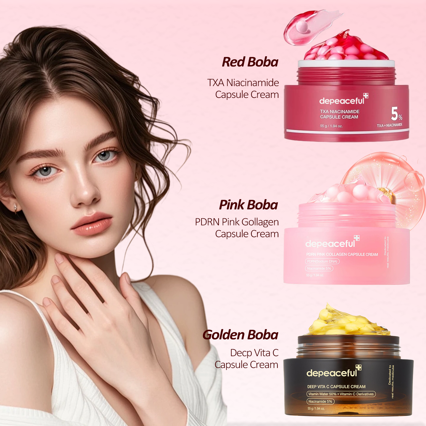 🔥Final 3 hours 75% OFF:🌸Mix & Match Boba Cream Set