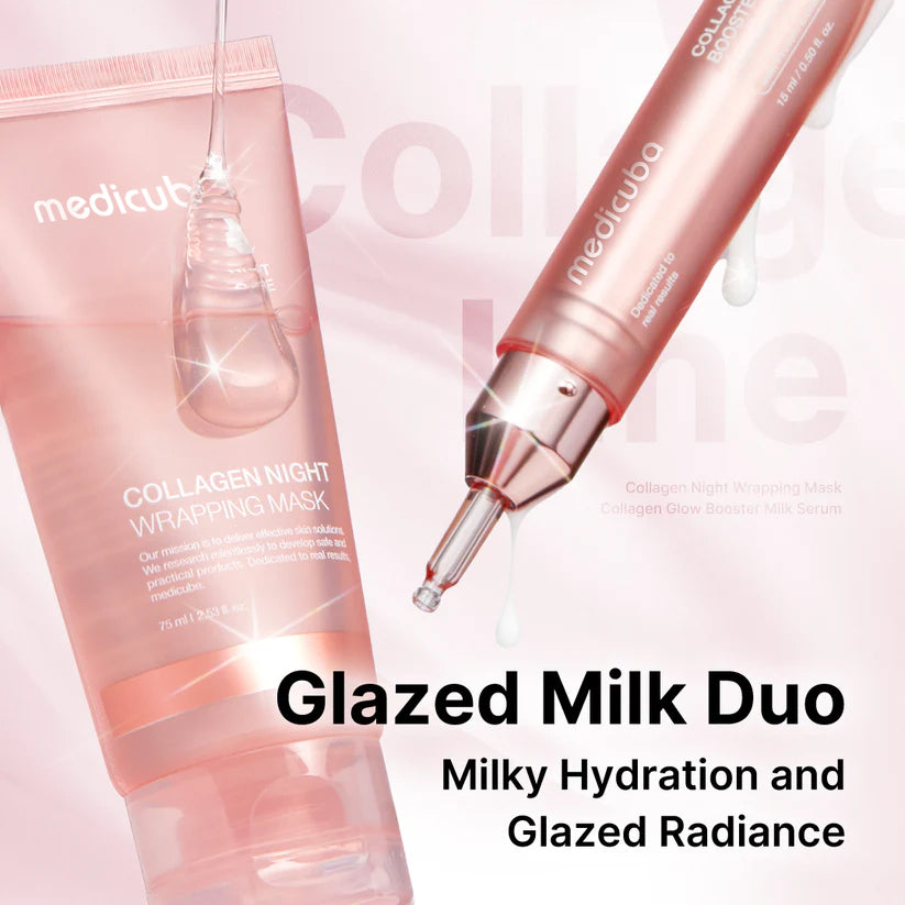 🔥Last Day 70% Off-Milky Glow Lock Collagen Duo l Wrapping Mask (20-Min Use) + Booster Milk Serum