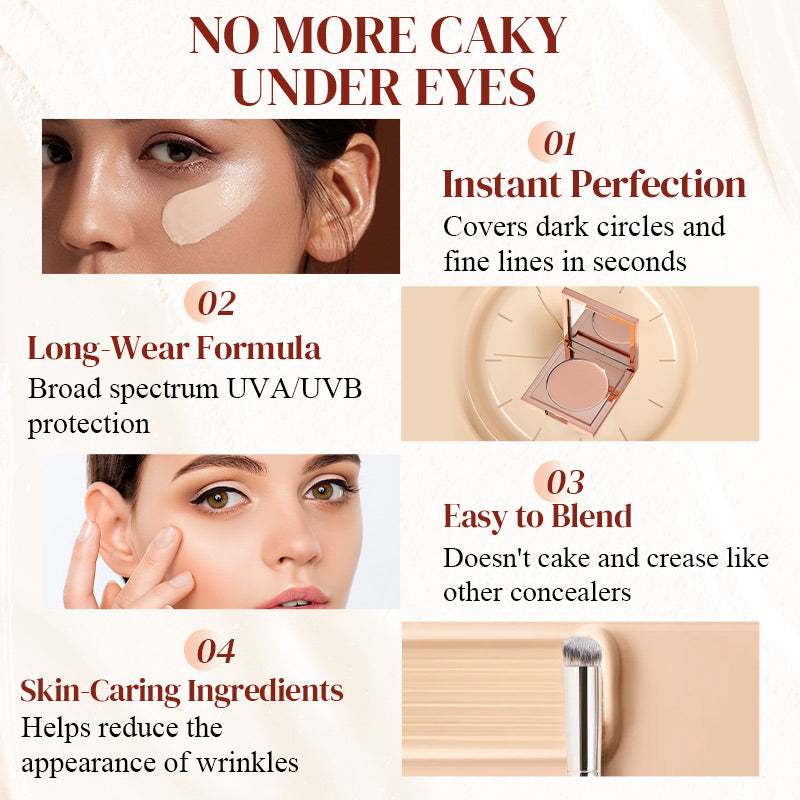 🔥Last Day 70% Off - Undereye Corrector Concealer-Free Brush💜
