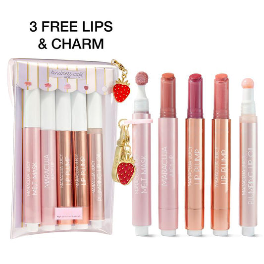 🎄Holiday Kits: 5 NEW lippies, 3 are FREE-Sweet Indulgences Maracuja Juicy Lip Gloss Set🍓