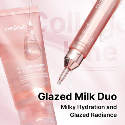 🔥Last Day 70% Off-Milky Glow Lock Collagen Duo l Wrapping Mask (20-Min Use) + Booster Milk Serum